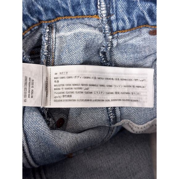 Abercrombie & Fitch Jeans 25 / 0 Short Womens Curve Love 90s Straight Cropped - Picture 8 of 8